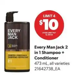 Real Canadian Superstore Every Man Jack 2 in 1 Shampoo + Conditioner offer