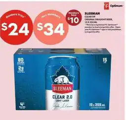 Real Canadian Liquorstore Sleeman Clear or Original Draught Beer offer