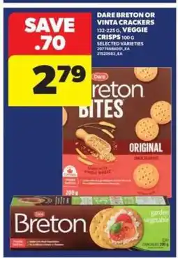 Real Canadian Superstore Dare Breton or Vinta Crackers offer