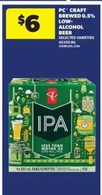 Real Canadian Superstore PC Craft Brewed 0.5% Low-Alcohol Beer offer