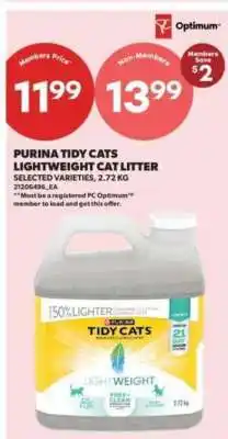 Real Canadian Superstore PURINA Tidy Cats Lightweight Cat Litter offer