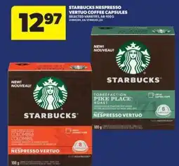 Real Canadian Superstore STARBUCKS NESPRESSO VERTUO COFFEE CAPSULES offer