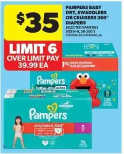 Real Canadian Superstore Pampers Baby Dry, Swaddlers or Cruisers 360° Diapers offer