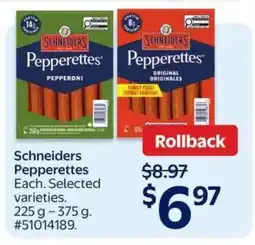 Walmart Schneiders Pepperettes offer