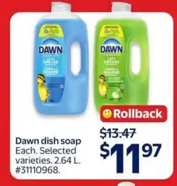 Walmart DAWN DISH SOAP offer
