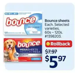 Walmart Bounce Sheets offer