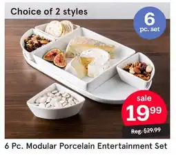 Kitchen Stuff Plus 6 Pc. Modular Porcelain Entertainment Set offer