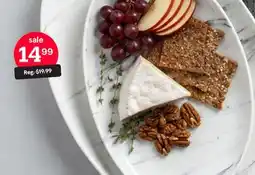 Kitchen Stuff Plus KSP MARBLE PORCELAIN PLATTER OVAL 41 CM X 27 CM X 3 CM WHITE/GREY offer