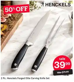 Kitchen Stuff Plus 2 Pc. Henckels Forged Elite Carving Knife Set offer