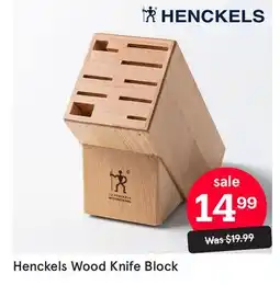 Kitchen Stuff Plus Henckels Wood Knife Block offer