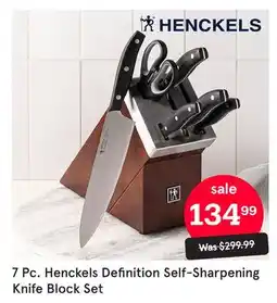 Kitchen Stuff Plus 7 Pc. Henckels Definition Self-Sharpening Knife Block Set offer