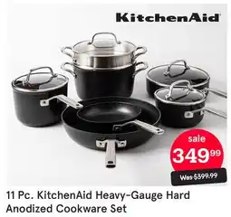 Kitchen Stuff Plus 11 Pc. KitchenAid Heavy-Gauge Hard Anodized Cookware Set offer