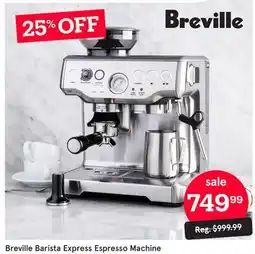 Kitchen Stuff Plus Breville Barista Express Espresso Machine offer