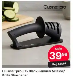 Kitchen Stuff Plus Cuisine::Pro ID3 Black Samurai Scissor/Knife Sharpener offer