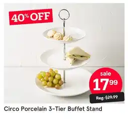 Kitchen Stuff Plus Circo Porcelain 3-Tier Buffet Stand offer