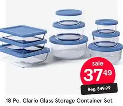 Kitchen Stuff Plus 18 Pc. Clario Glass Storage Container Set offer