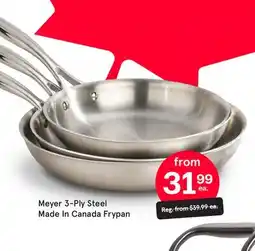 Kitchen Stuff Plus Meyer 3-Ply Steel Made In Canada Frypan offer