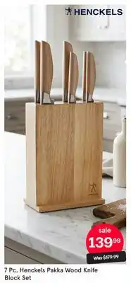 Kitchen Stuff Plus 7 Pc. Henckels Pakka Wood Knife Block Set offer
