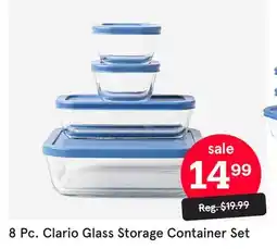 Kitchen Stuff Plus 8 Pc. Clario Glass Storage Container Set offer