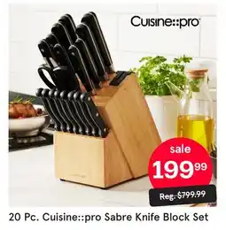 Kitchen Stuff Plus 20 Pc. Cuisine::Pro Sabre Knife Block Set offer