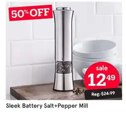 Kitchen Stuff Plus Sleek Battery Salt+Pepper Mill offer