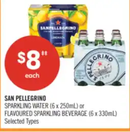 Shoppers Drug Mart SAN PELLEGRINO SPARKLING WATER (6 x 250mL) or FLAVOURED SPARKLING BEVERAGE (6 x 330mL) offer