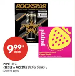 Shoppers Drug Mart POPPI SODA, CELSIUS or ROCKSTAR ENERGY DRINK offer