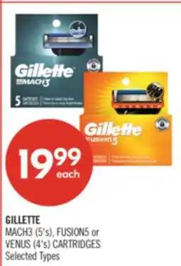 Shoppers Drug Mart GILLETTE MACH3 (5's), FUSION5 or VENUS (4's) CARTRIDGES offer