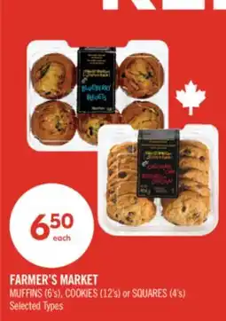 Shoppers Drug Mart FARMER'S MARKET MUFFINS (6's), COOKIES (12's) or SQUARES (4's) offer