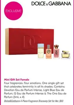 Shoppers Drug Mart Dolce&Gabbana 4-Piece Fragrance Discovery Set For Her offer