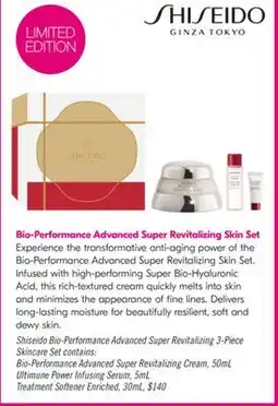 Shoppers Drug Mart Shiseido Bio-Performance Advanced Super Revitalizing 3-Piece Skincare offer