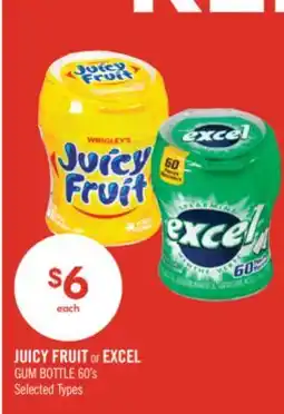 Shoppers Drug Mart JUICY FRUIT or EXCEL GUM BOTTLE offer