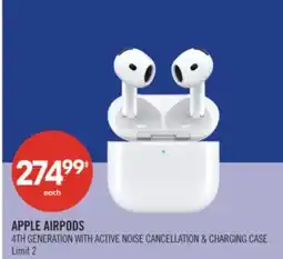 Shoppers Drug Mart APPLE AIRPODS 4TH GENERATION WITH ACTIVE NOISE CANCELLATION & CHARGING CASE offer