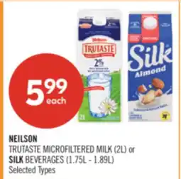 Shoppers Drug Mart NEILSON TRUTASTE MICROFILTERED MILK (2L) or SILK BEVERAGES (1.75L - 1.89L) offer