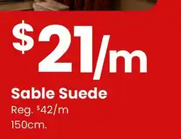 Fabricland Sable Suede offer