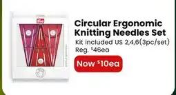 Fabricland Circular Ergonomic Knitting Needles Set offer
