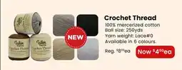 Fabricland Crochet Thread offer