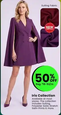 Fabricland Iris Collection offer
