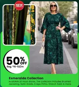 Fabricland Esmeralda Collection offer