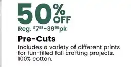 Fabricland Pre-Cuts offer