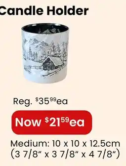 Fabricland Winter Hearth Candle Holder offer