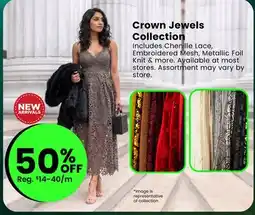 Fabricland Crown Jewels Collection offer