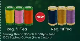 Fabricland Sewing Thread 350yds & 500yds Solid offer
