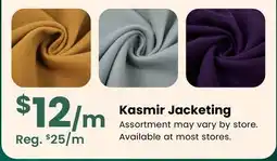 Fabricland Kasmir Jacketing offer