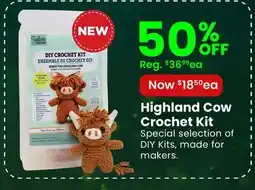 Fabricland Highland Cow Crochet Kit offer