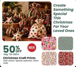 Fabricland Christmas Craft Prints offer