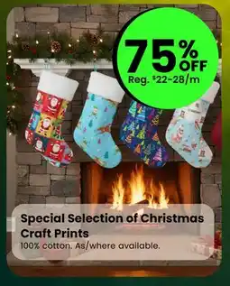 Fabricland Special Selection of Christmas Craft Prints offer