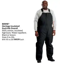 Home Hardware Heritage Insulated Duck Bib Overall offer