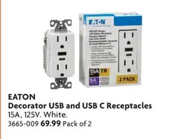 Home Hardware EATON Decorator USB and USB C Receptacles offer