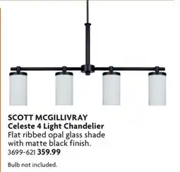 Home Hardware SCOTT MCGILLIVRAY Celeste 4 Light Chandelier offer